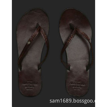 Stitched Leather Flip Flops